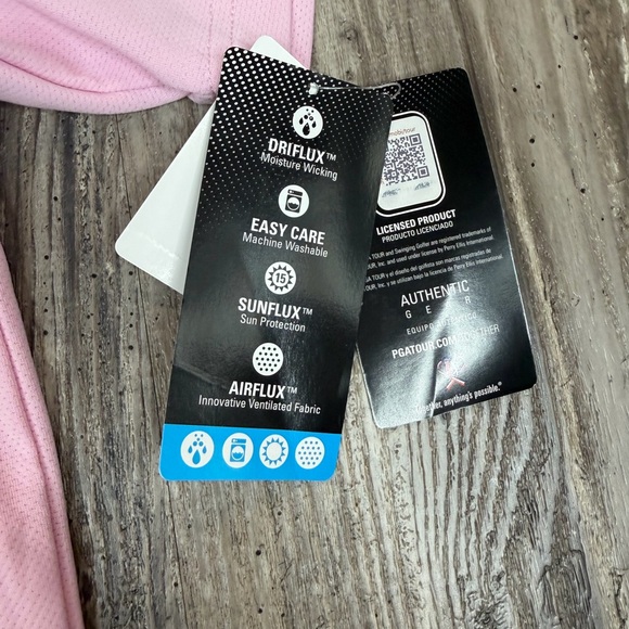 Pink Men’s Medium PGA Tour Polo Shirt NWT - Picture 4 of 9